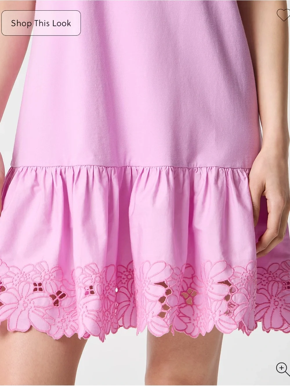 J. Crew Factory Sleeveless Pink Eyelet-Hem Mini Dress - Picture 2 of 4
